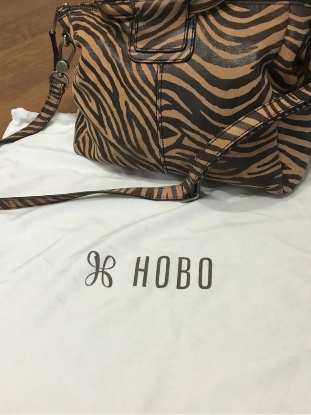 HOBO Shelia medium satchel brown and Black Zebra Print